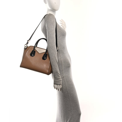 Givenchy Sugar Goatskin Small Tri-Color Antigona Beige Black Brown 2 of 10