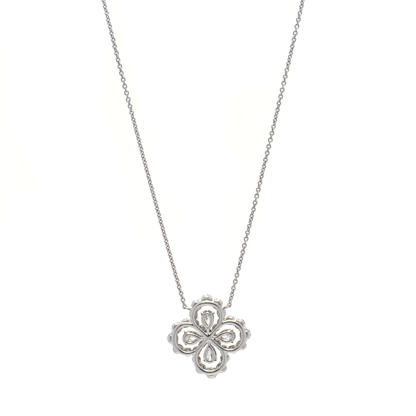 Platinum Diamond Full Loop Pendant Necklace