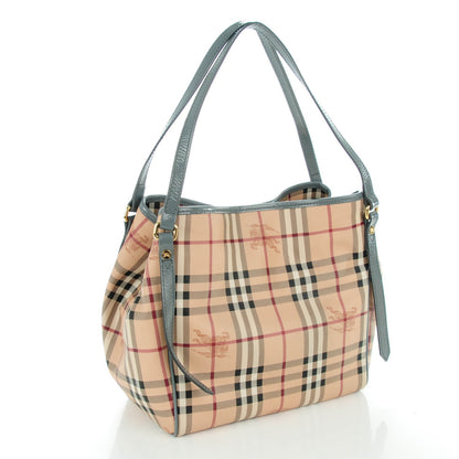 Burberry Haymarket Check Small Canterbury Tote Eucalyptus Grey 3 of 7