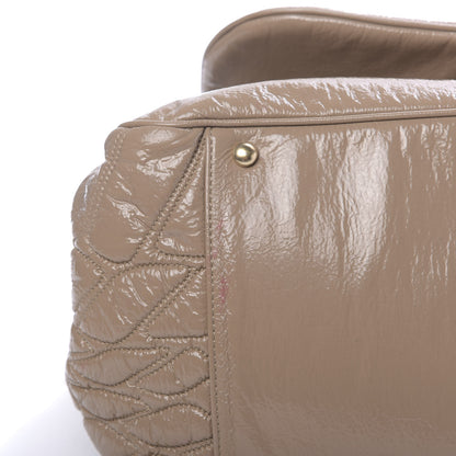 Chanel Vinyl Rodeo Accordion Flap Bag Beige 10 of 12