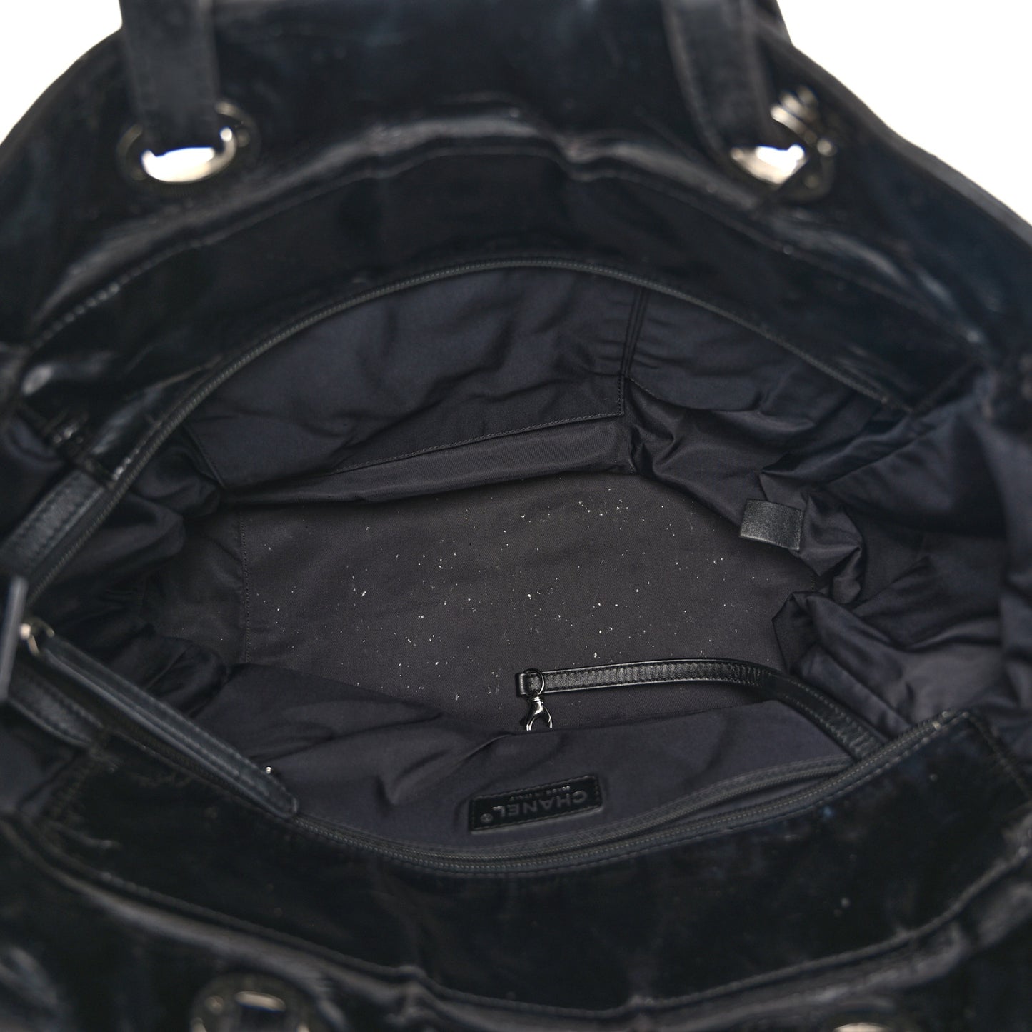 Vinyl Quilted Large Paris Biarritz Tote Black