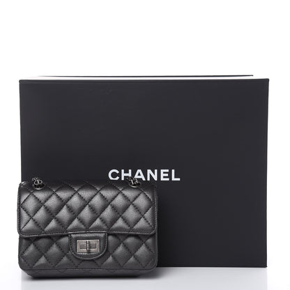 Chanel Sheepskin Quilted 2.55 Reissue Mini Flap Dark Grey 10 of 10