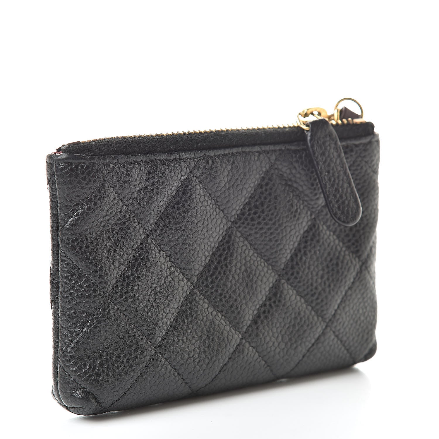 Chanel Caviar Quilted Key Holder Case Black 3 of 9