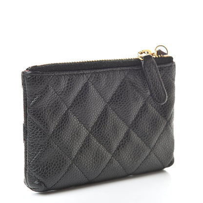 Chanel Caviar Quilted Key Holder Case Black 3 of 9