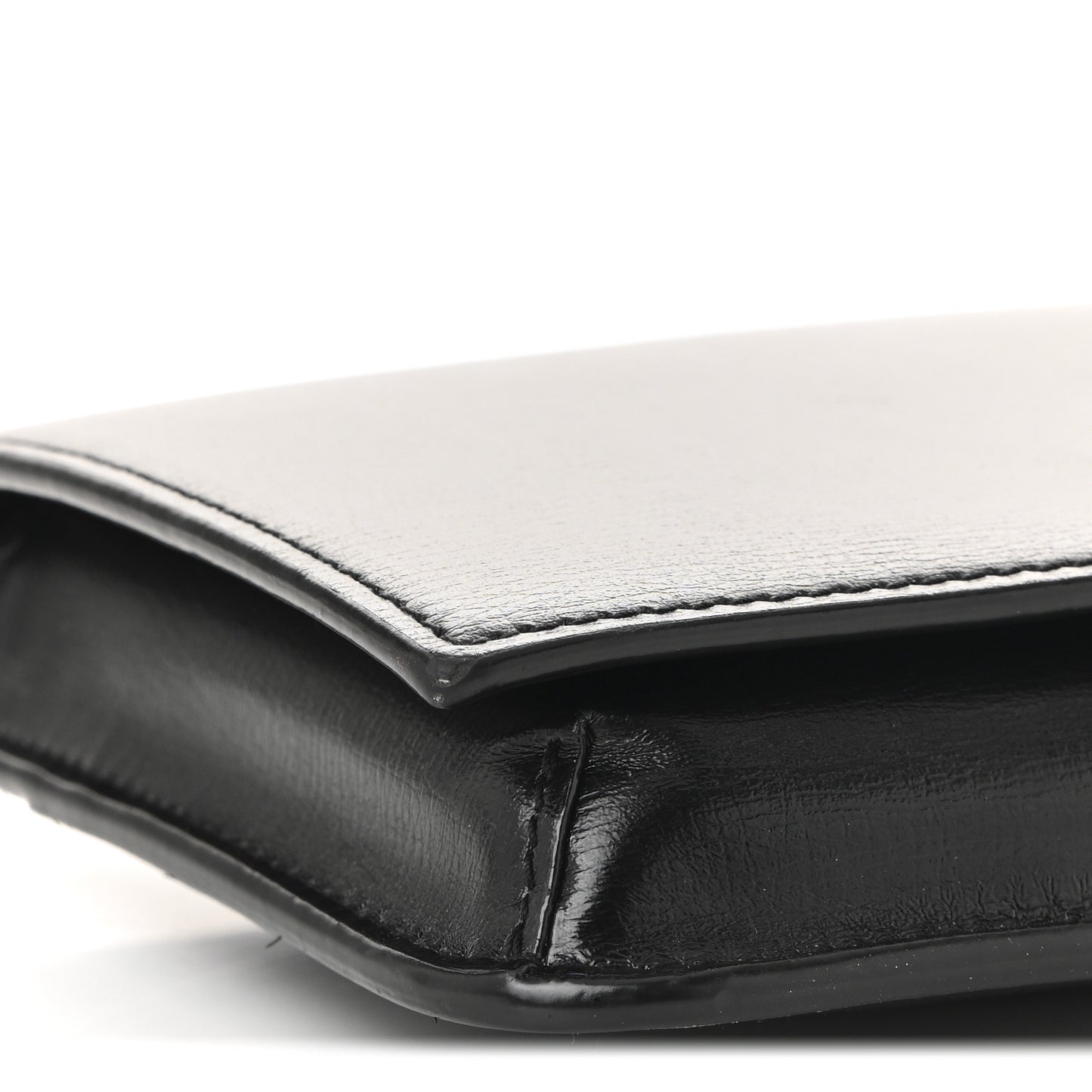 Smooth Calfskin Monogram Phone Holder Crossbody Black