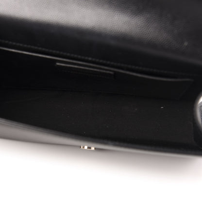 Saint Laurent Grain De Poudre Medium Classic Monogram Kate Satchel Black 5 of 10