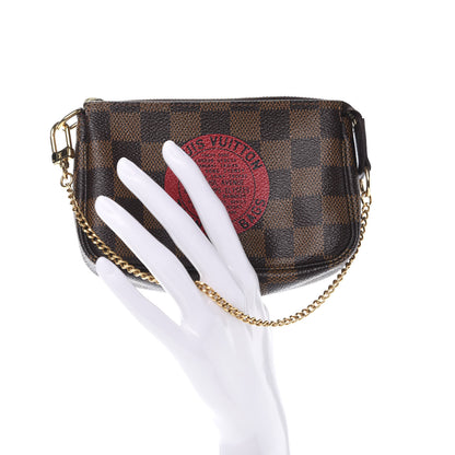 Louis Vuitton Damier Ebene Complice Trunks and Bags Mini Pochette Accessories Red 2 of 9