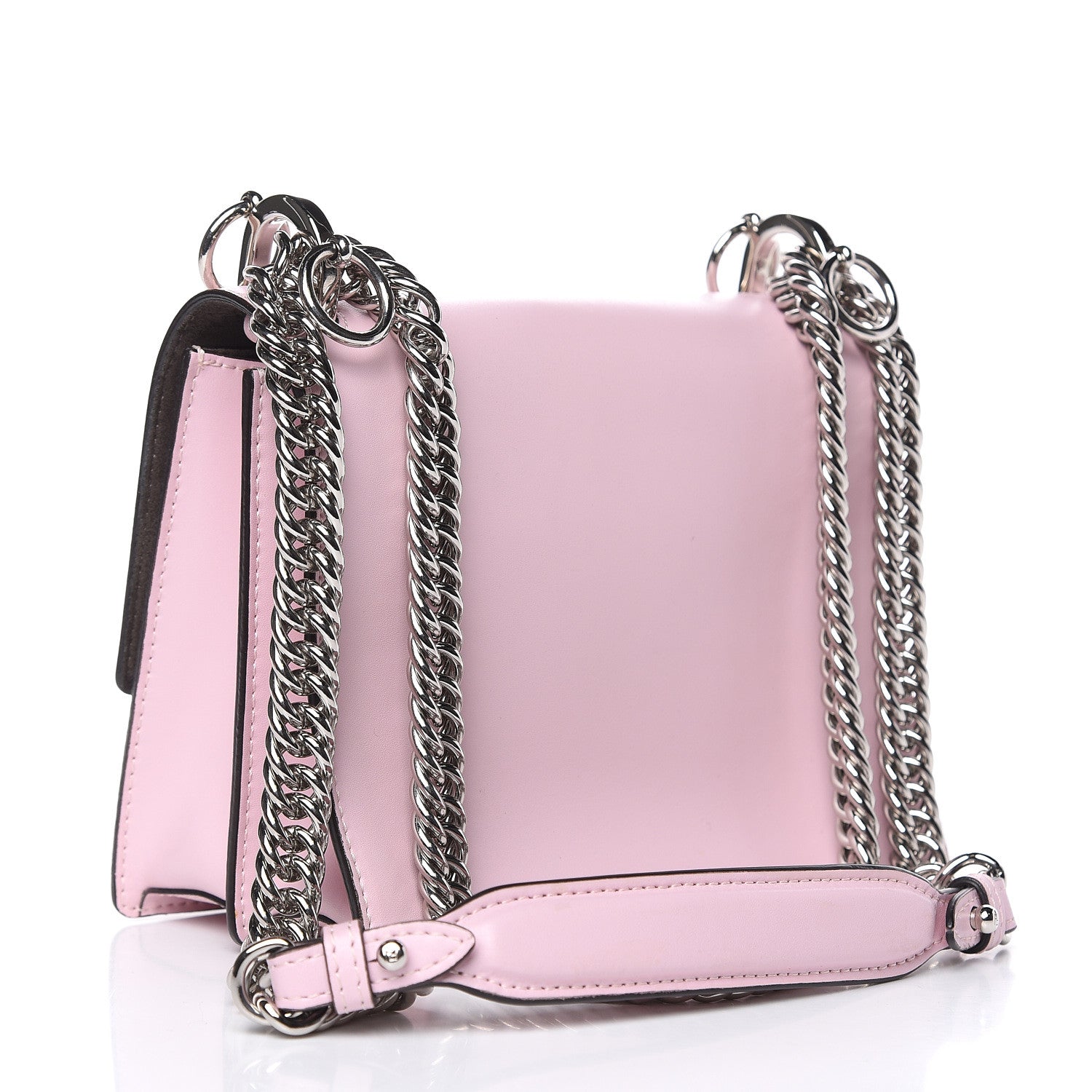 Fendi Vitello Liberty Fun Fair Metal Studded Small Kan I Shoulder Bag Peonia Multicolor 3 of 14