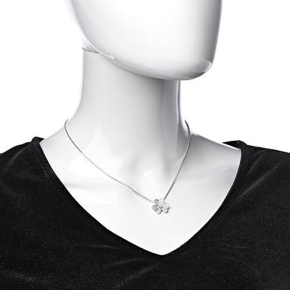 Van Cleef & Arpels 18K White Gold Diamond Small Frivole Pendant Necklace 2 of 8
