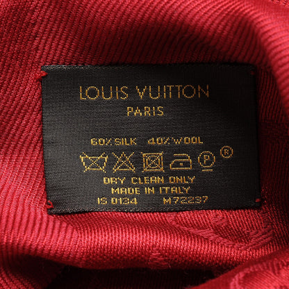 Louis Vuitton Silk Wool Monogram Shawl Pomme D'Amour 4 of 5