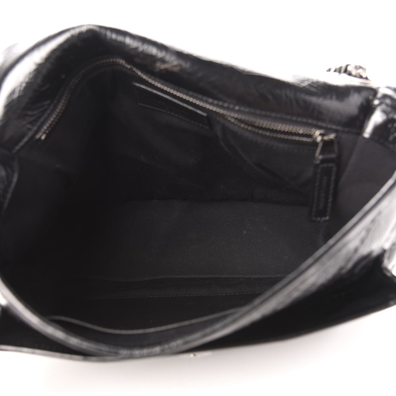 Saint Laurent Crinkled Calfskin Matelasse Monogram Medium Niki Chain Satchel Black 5 of 12