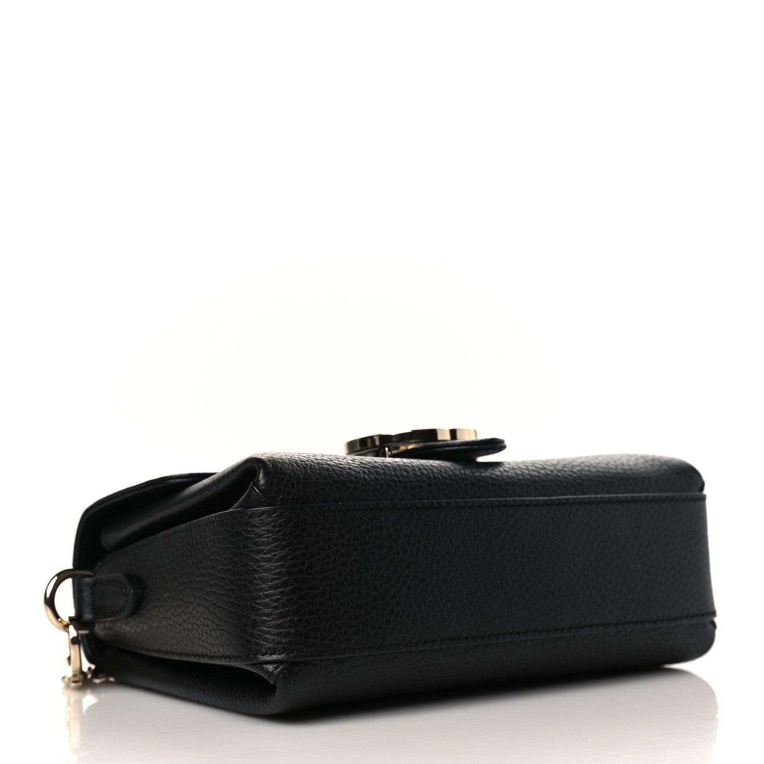 Gucci Dollar Calfskin Interlocking G Crossbody Bag Black 4 of 9
