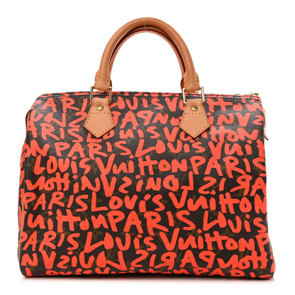 Louis Vuitton Monogram Graffiti Speedy 30 Orange 1 of 11