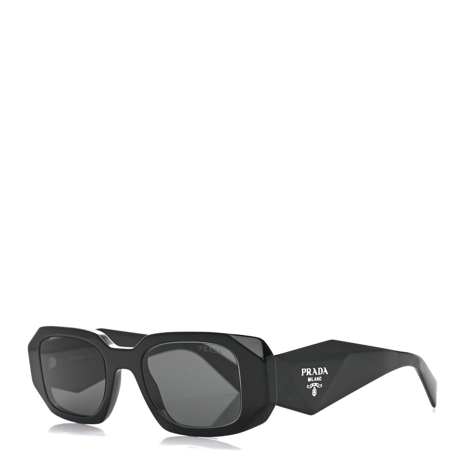 Prada Acetate Symbole Sunglasses SPR 17W Black 1 of 8