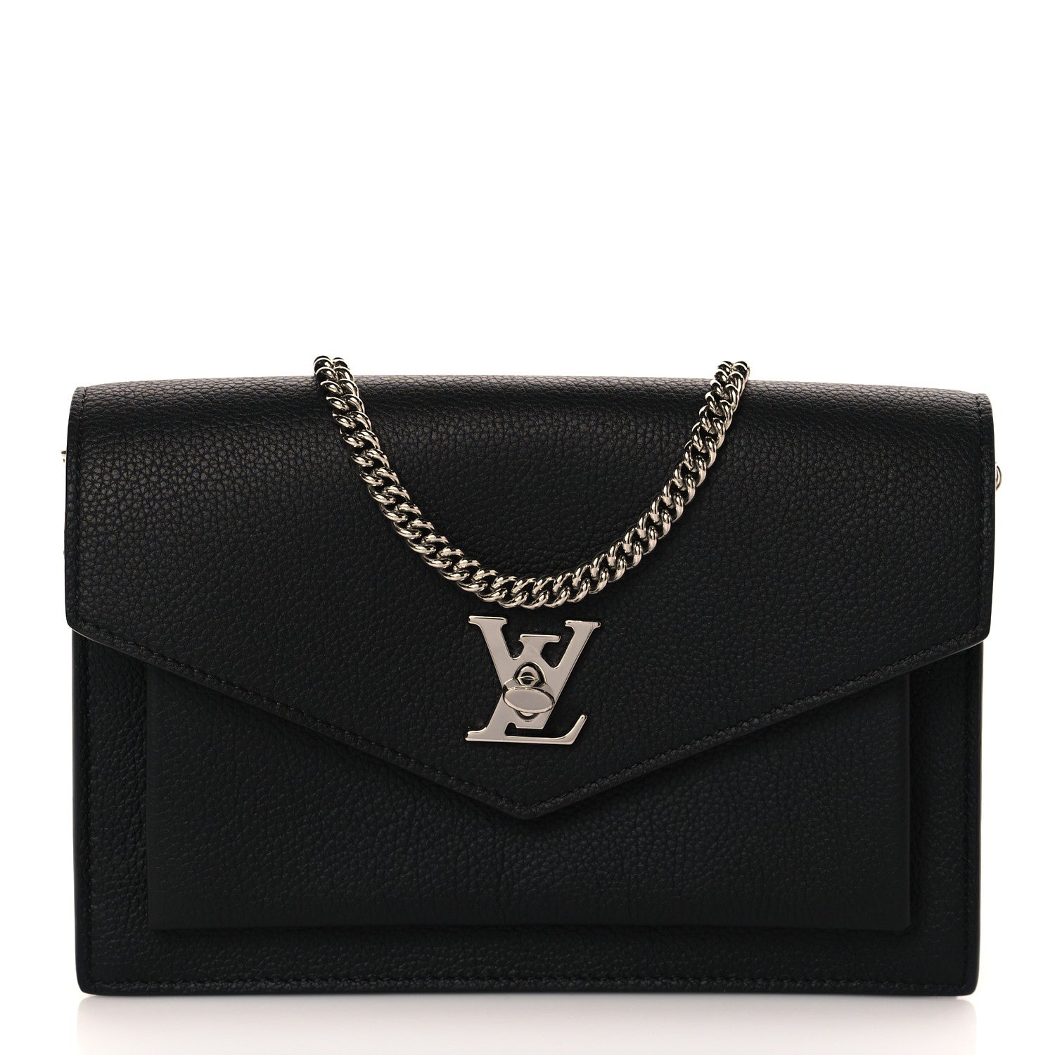 Louis Vuitton Soft Calfskin My Lockme Chain Pochette Black 1 of 10