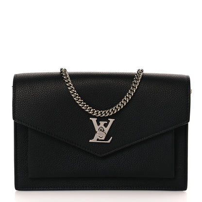 Louis Vuitton Soft Calfskin My Lockme Chain Pochette Black 1 of 10