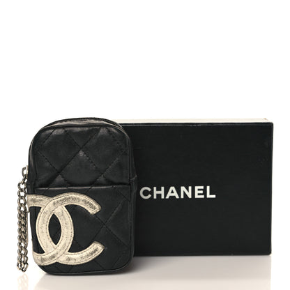 Chanel Calfskin Quilted Cambon Zip Around Cosmetic Pouch Black 11 of 11