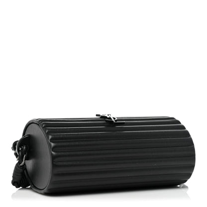 Saint Laurent Ribbed Plexiglass Lambskin Fringe Monogram Opium Box Bag Black 4 of 10