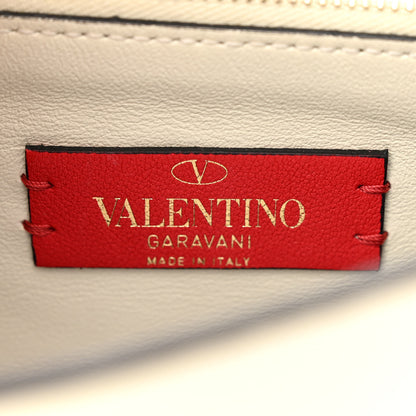 Valentino Garavani Grained Calfskin Small Rockstud Flap Crossbody Bag Light Ivory 6 of 14