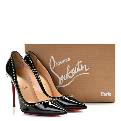 Christian Louboutin Patent Anjalina 120 Studded Pumps 39.5 Black 11 of 11