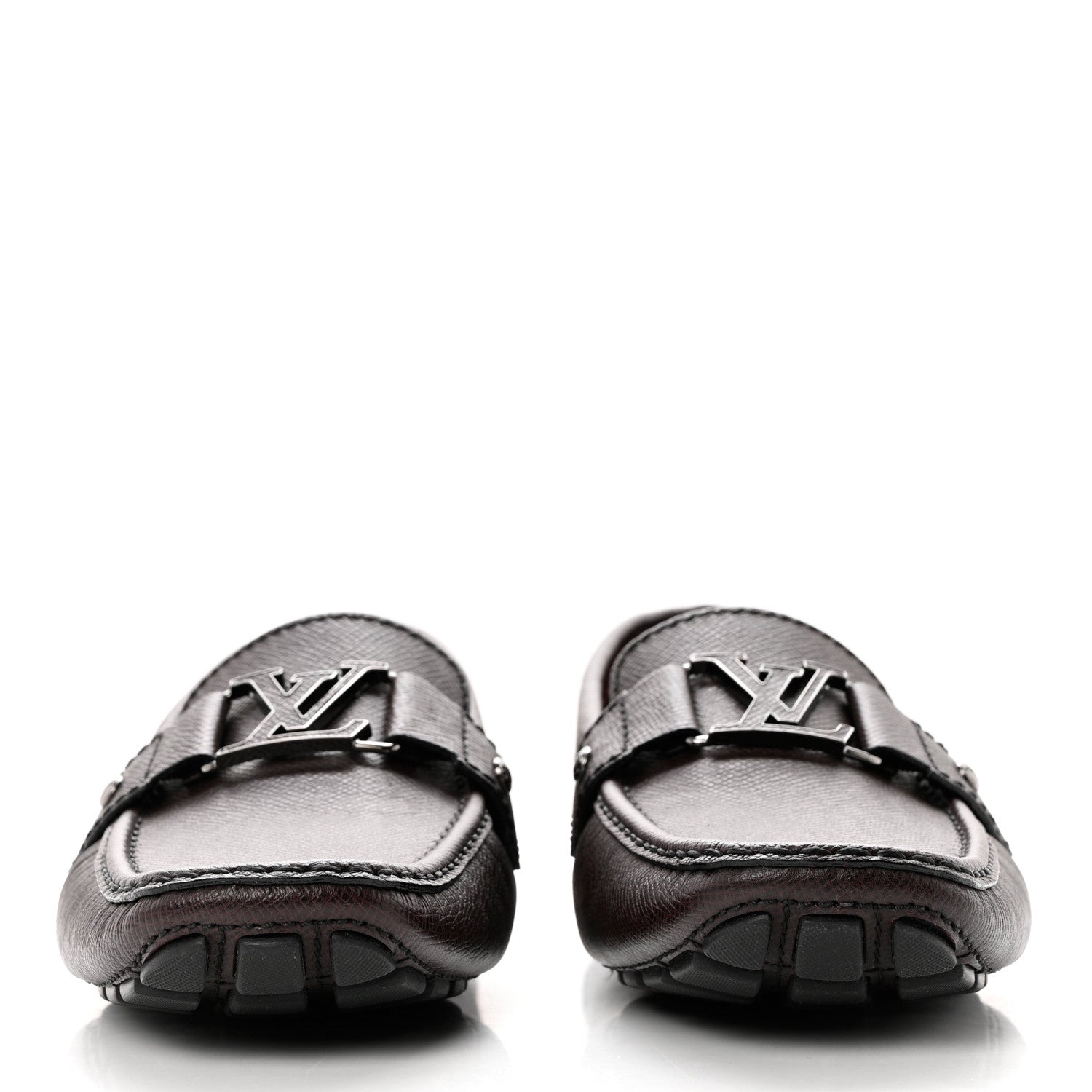 Louis Vuitton Taiga Monte Carlo Moccasin Loafers 8.5 Grizzli 2 of 9