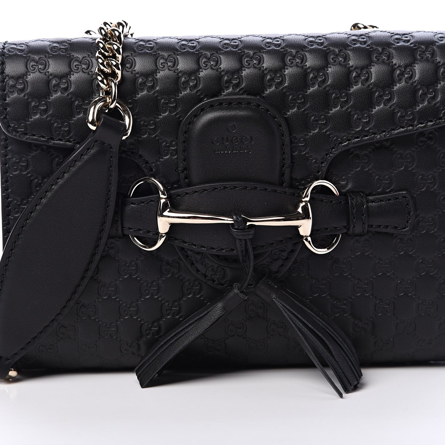 Microguccissima Mini Emily Shoulder Bag Black