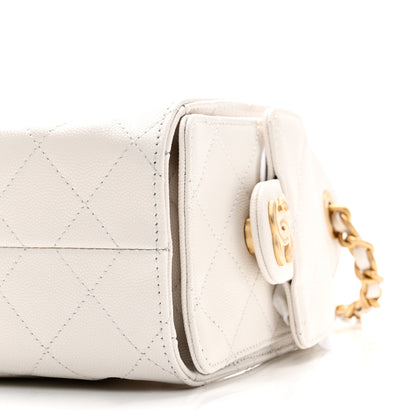 Chanel Caviar Quilted Mini Chanel 25 Handbag White 10 of 11