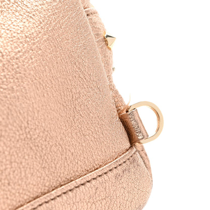 MCM Metallic Calfskin Stud X-Mini Stark Bebe Boo Backpack Champagne Gold 11 of 11