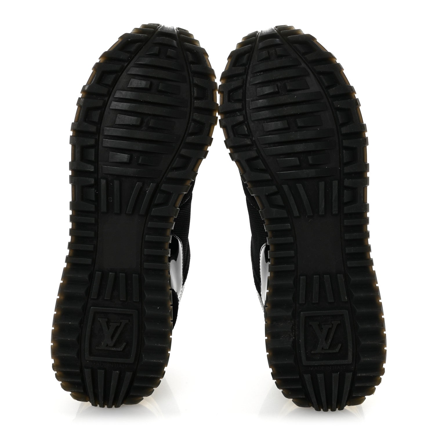 Louis Vuitton Suede Calfskin Recycled Monogram Nylon Run Away Sneakers 38 Black 6 of 10