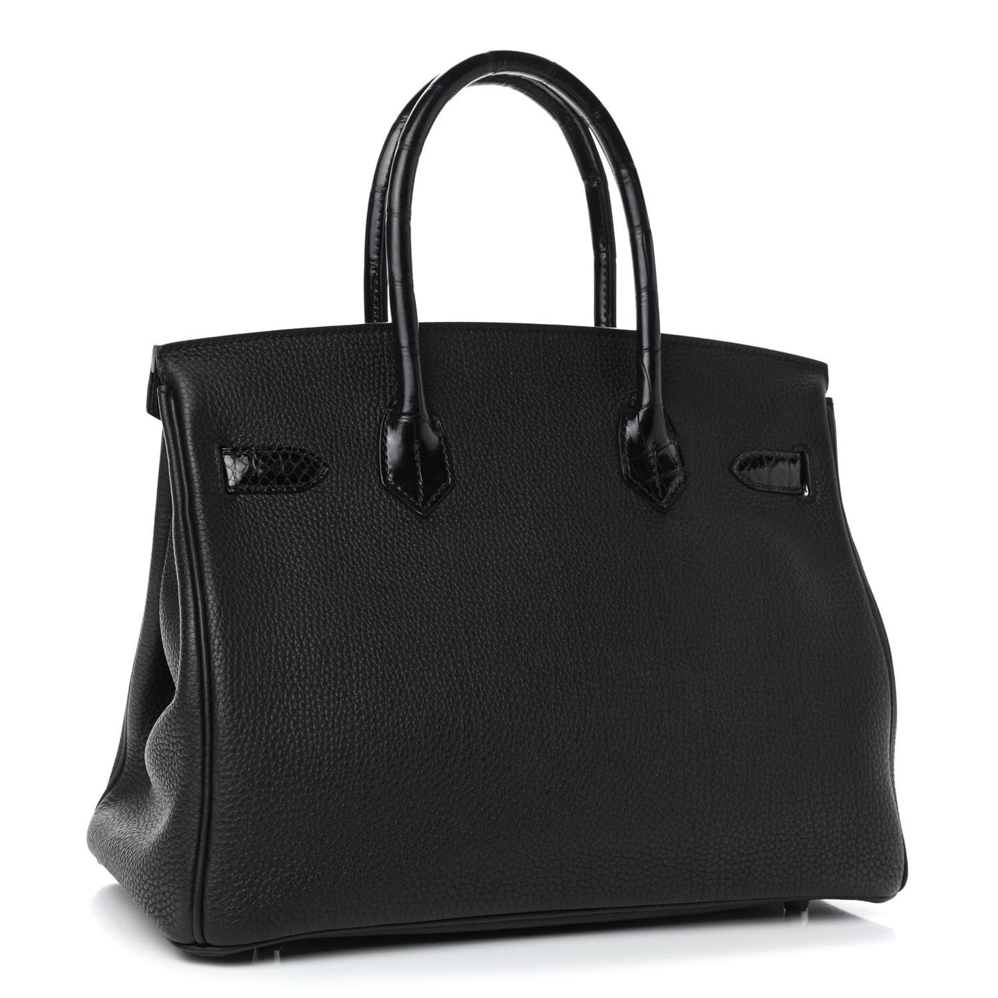 Togo Shiny Niloticus Crocodile Birkin Touch 30 Black