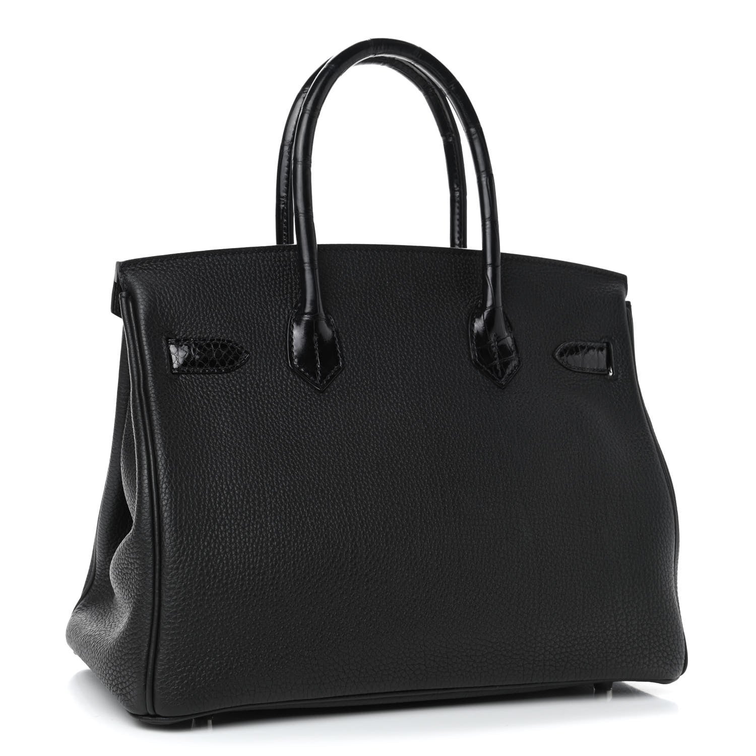 Hermes Togo Shiny Niloticus Crocodile Birkin Touch 30 Black 2 of 13