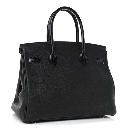 Hermes Togo Shiny Niloticus Crocodile Birkin Touch 30 Black 2 of 13