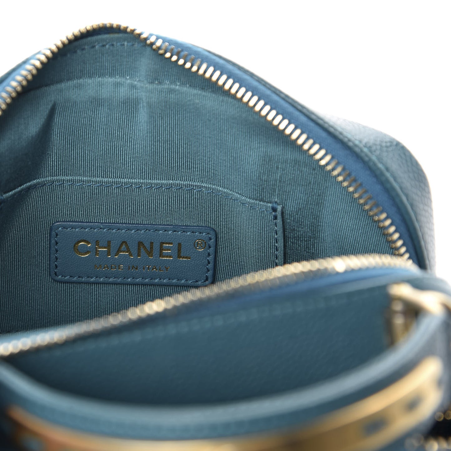 Caviar Quilted Mini Carry Around Bowling Bag Turquoise