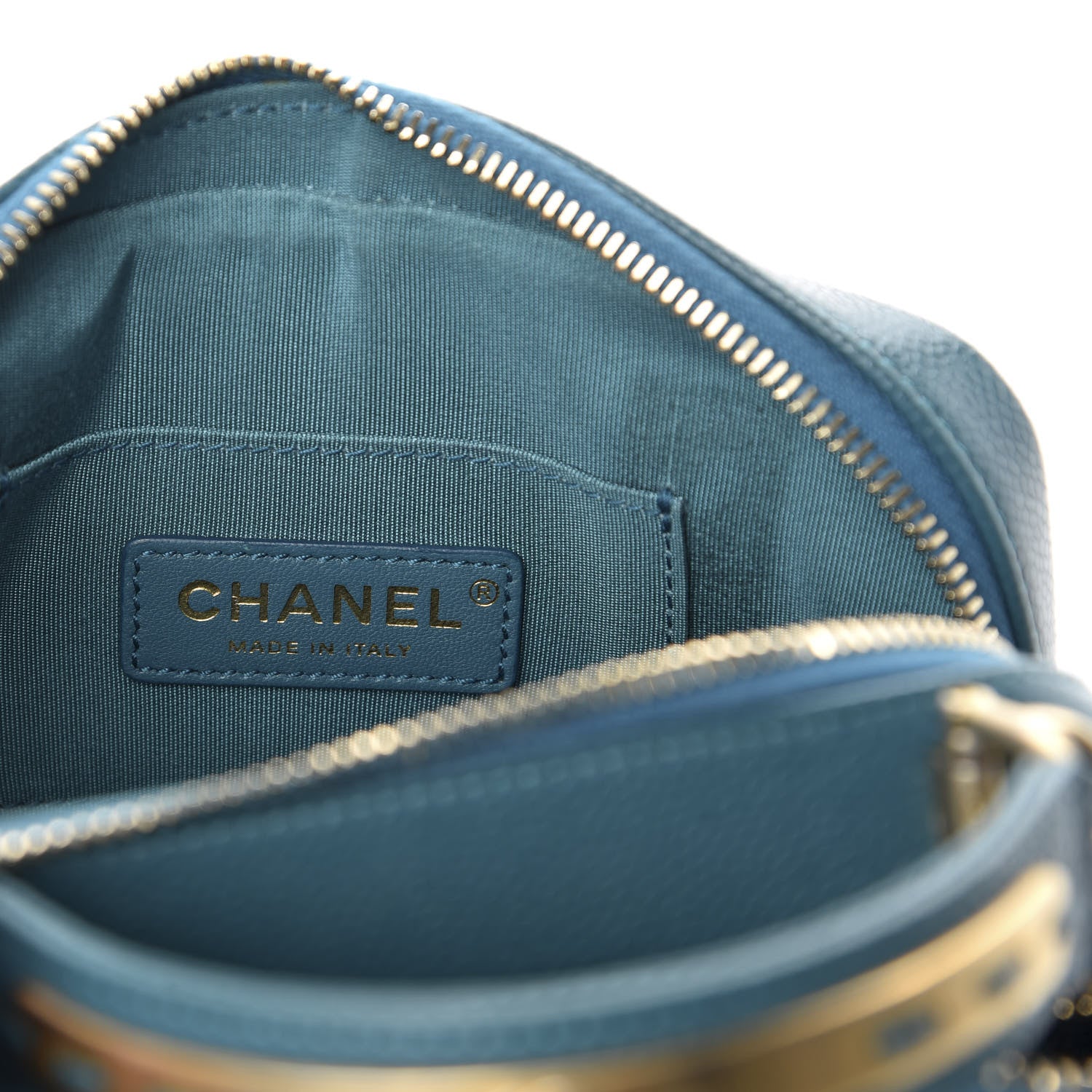 Chanel Caviar Quilted Mini Carry Around Bowling Bag Turquoise 6 of 10