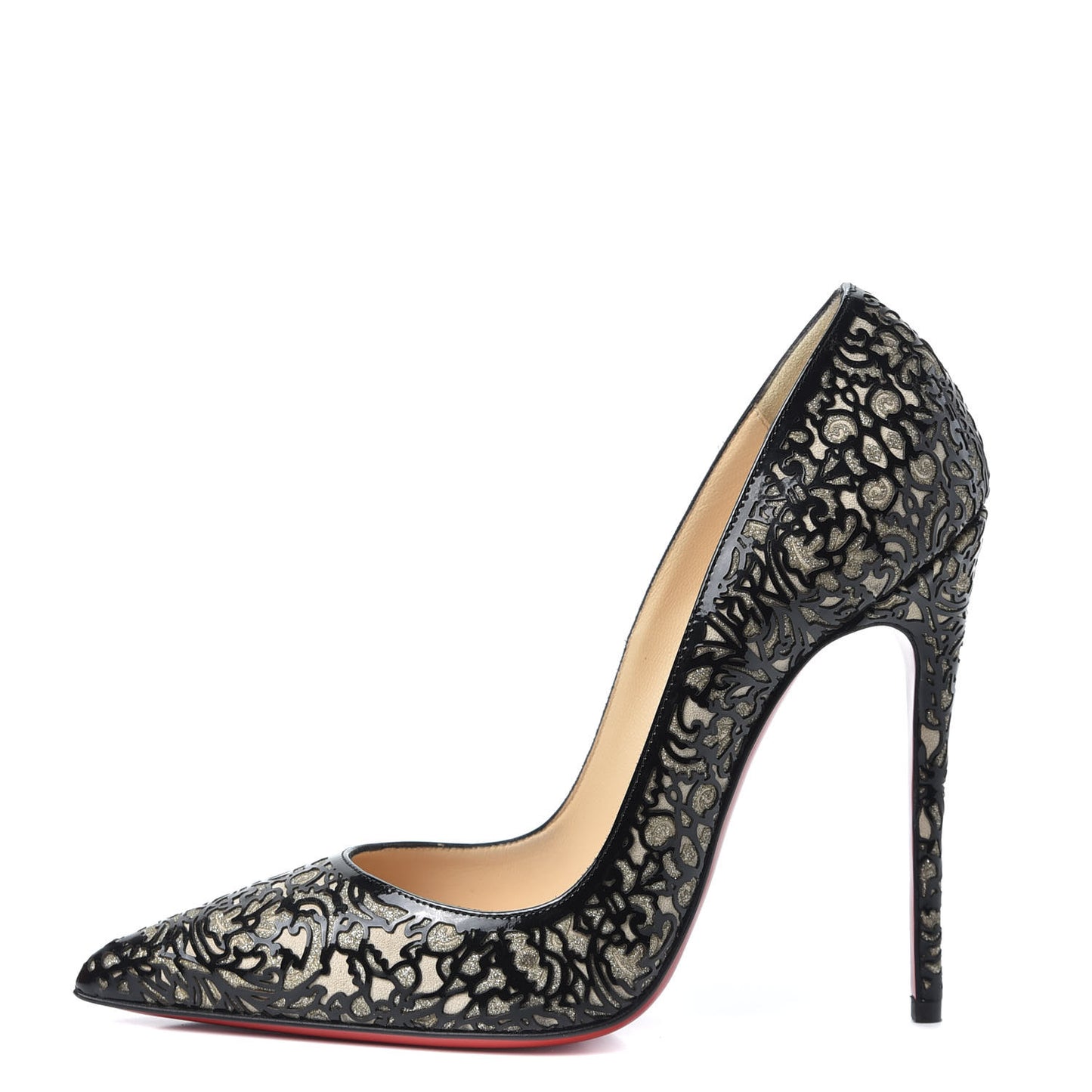 Patent Lace Glitter So Pretty 120 Pumps 37 Black