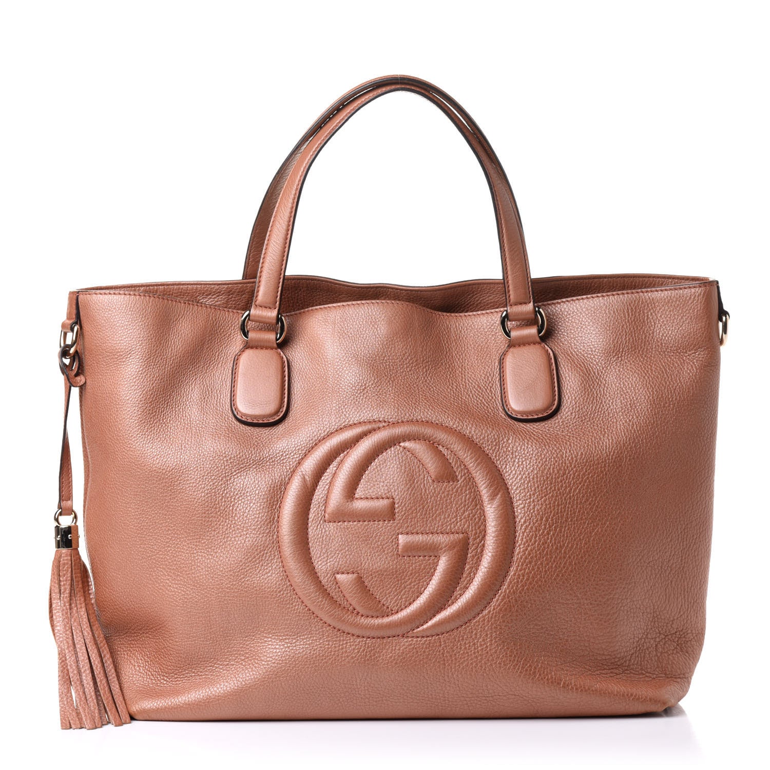 Gucci Metallic Cellarius Calfskin Large Soho Working Tote 1 of 11