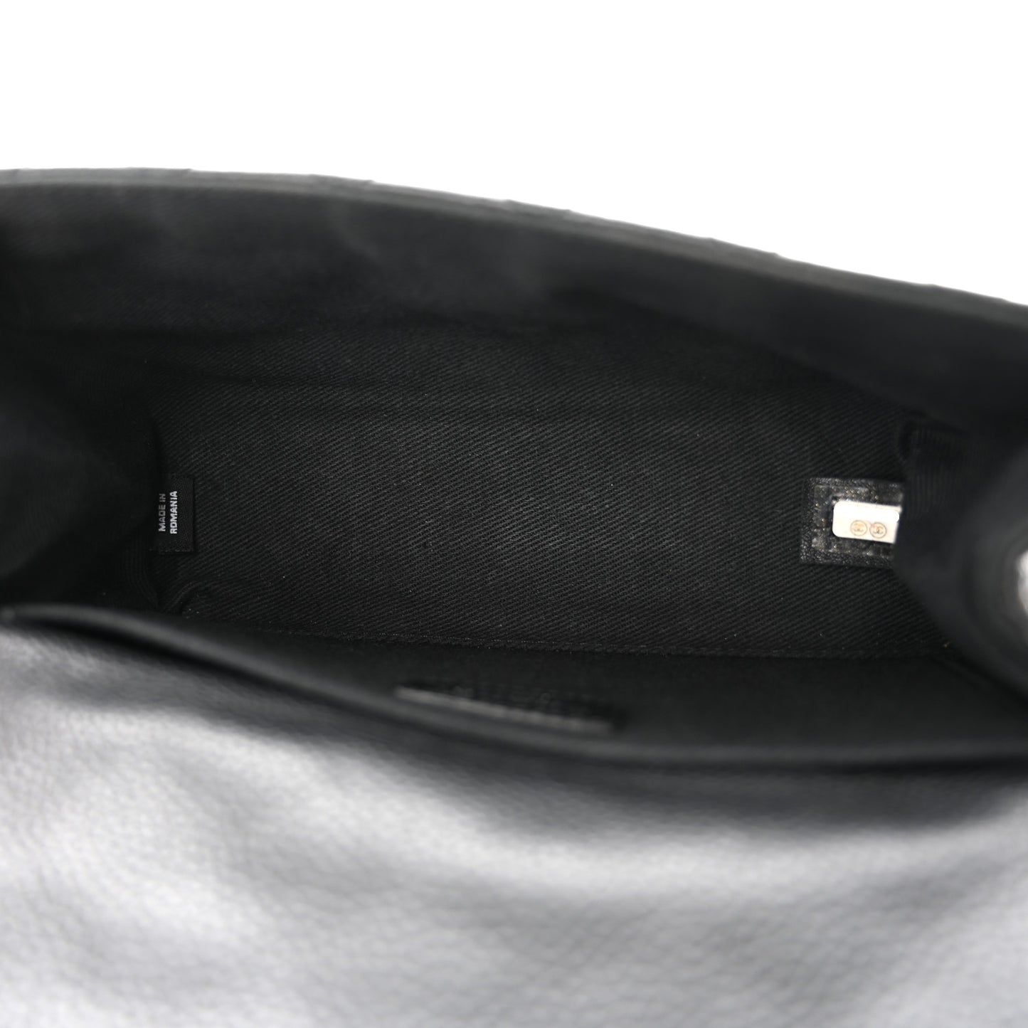 Grained Calfskin Quilted 2.55 Reissue Flap Belt Bag Clutch Black