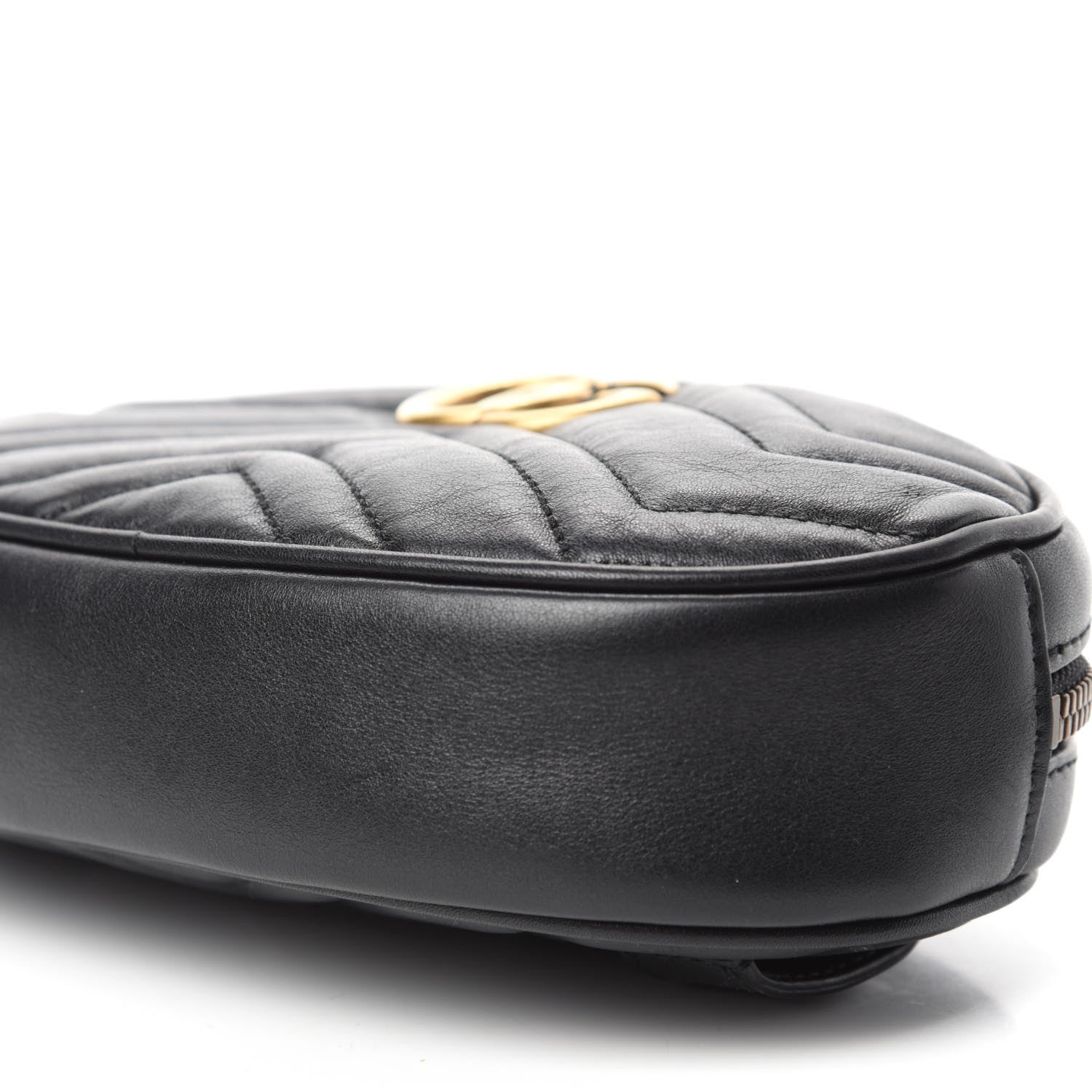 Gucci Calfskin Matelasse GG Marmont Belt Bag 85 34 Black 7 of 15