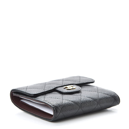 Chanel Caviar Quilted Compact Flap Wallet Black 4 of 10