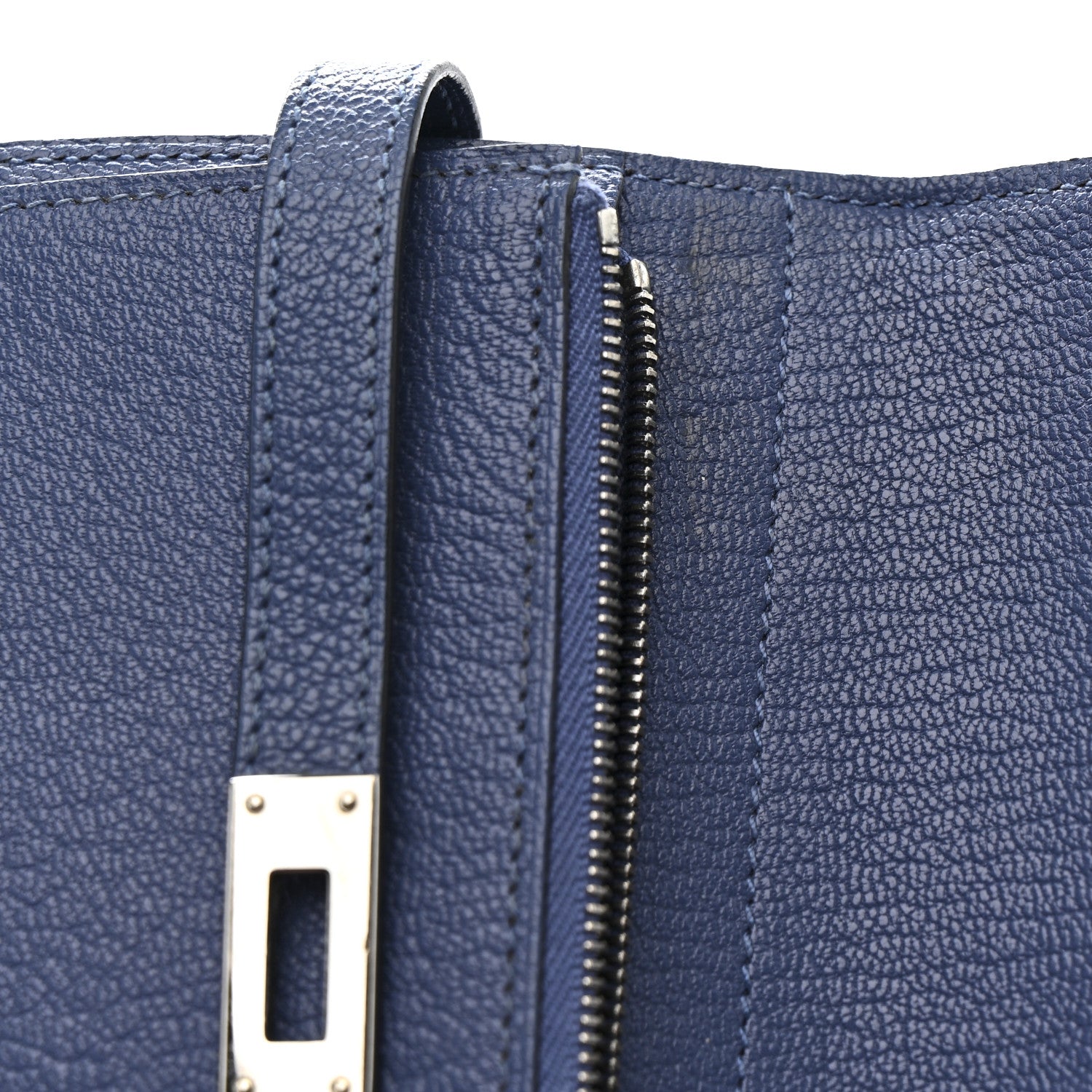 Hermes Chevre Mysore Medium Kelly Wallet Bleu Agate 8 of 9