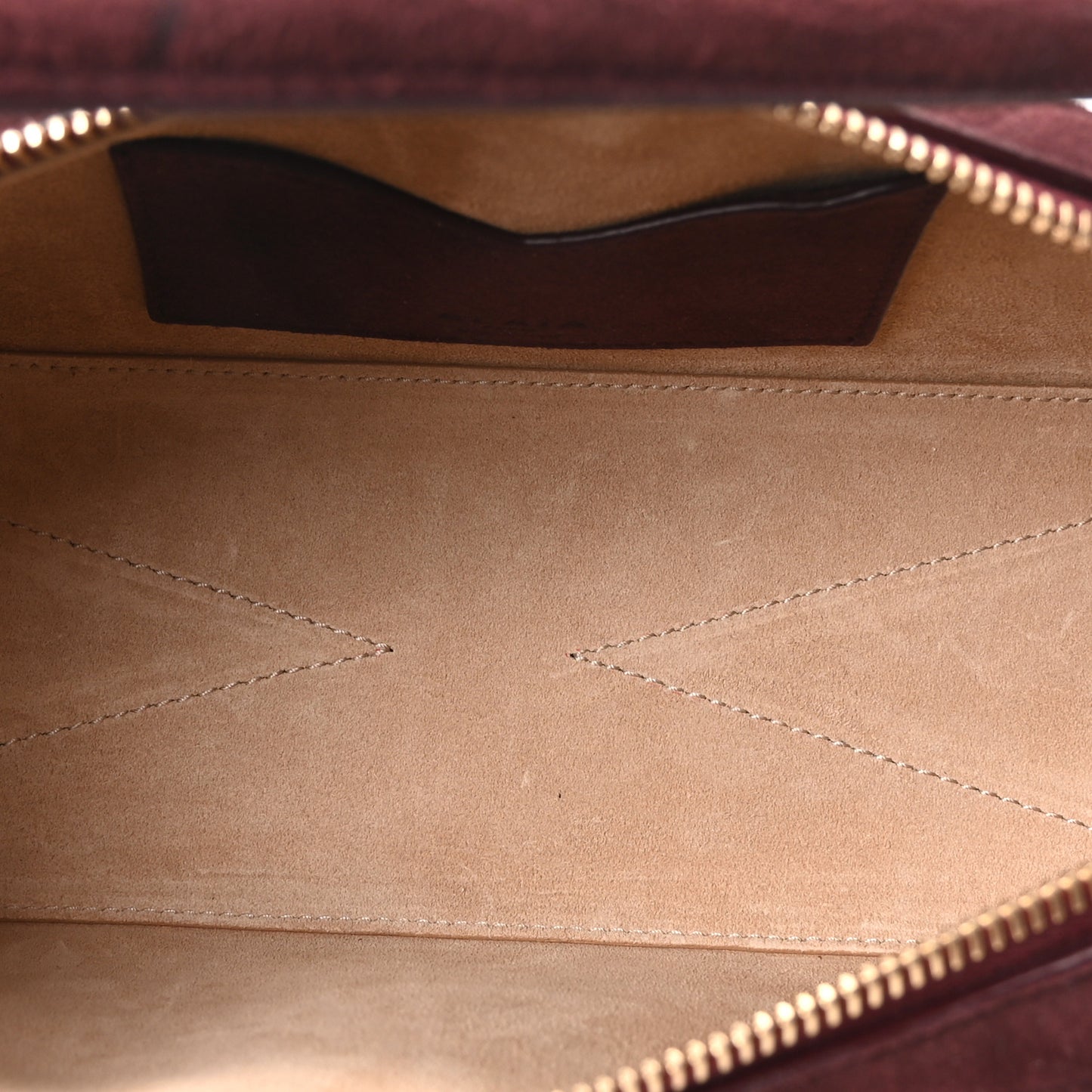 Suede Goatskin Medium Le Teckel Bag Rouge Grenat