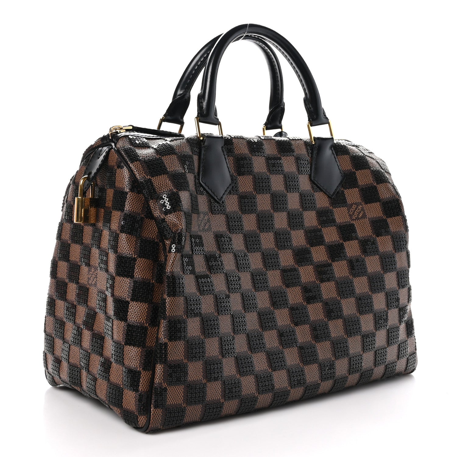 Louis Vuitton Damier Paillettes Speedy 30 Black 3 of 9