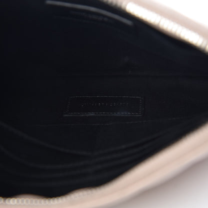 Saint Laurent Calfskin Matelasse Chevron Monogram A5 Wristlet Rose Poudre 6 of 13