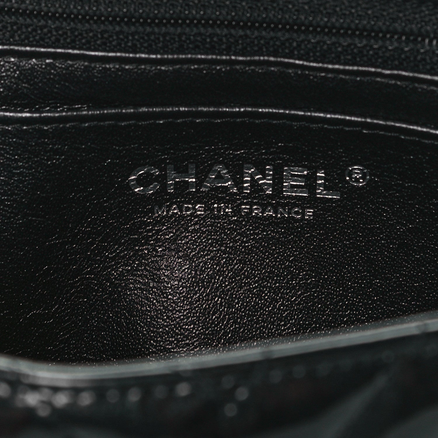 Chanel Patent Metallic Crumpled Calfskin Chevron Quilted Mini Rectangular Flap So Black 5 of 8
