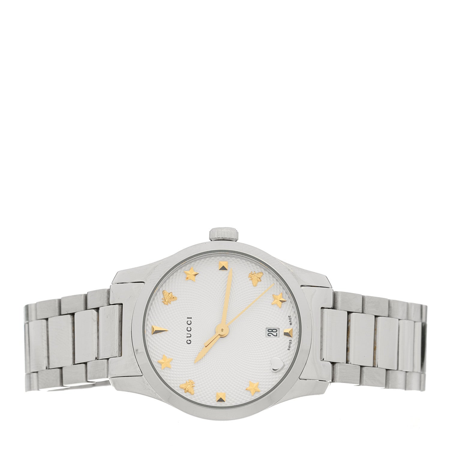 Gucci Stainless Steel 27mm G-Timeless Charm Quartz Watch 2 of 4