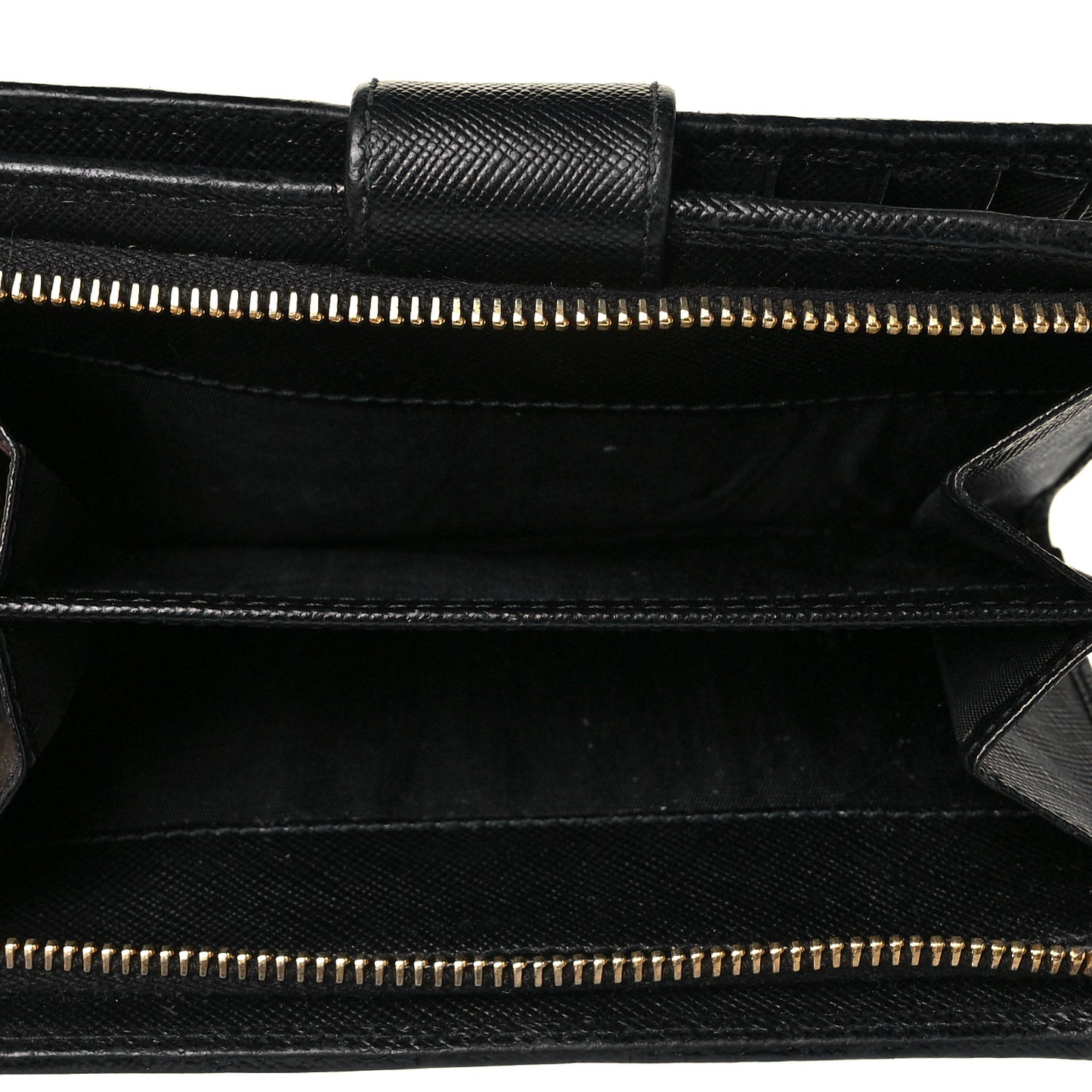 Saffiano Metal Compact Wallet Black