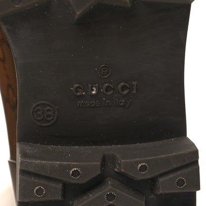 Gucci Rubber Monogram Edinburg Rain Boots 38 Transparent Cocoa 6 of 8