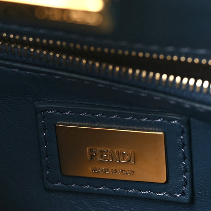 Fendi Nappa Lace Up Mini Peekaboo Iconic Satchel Cobalto 6 of 9