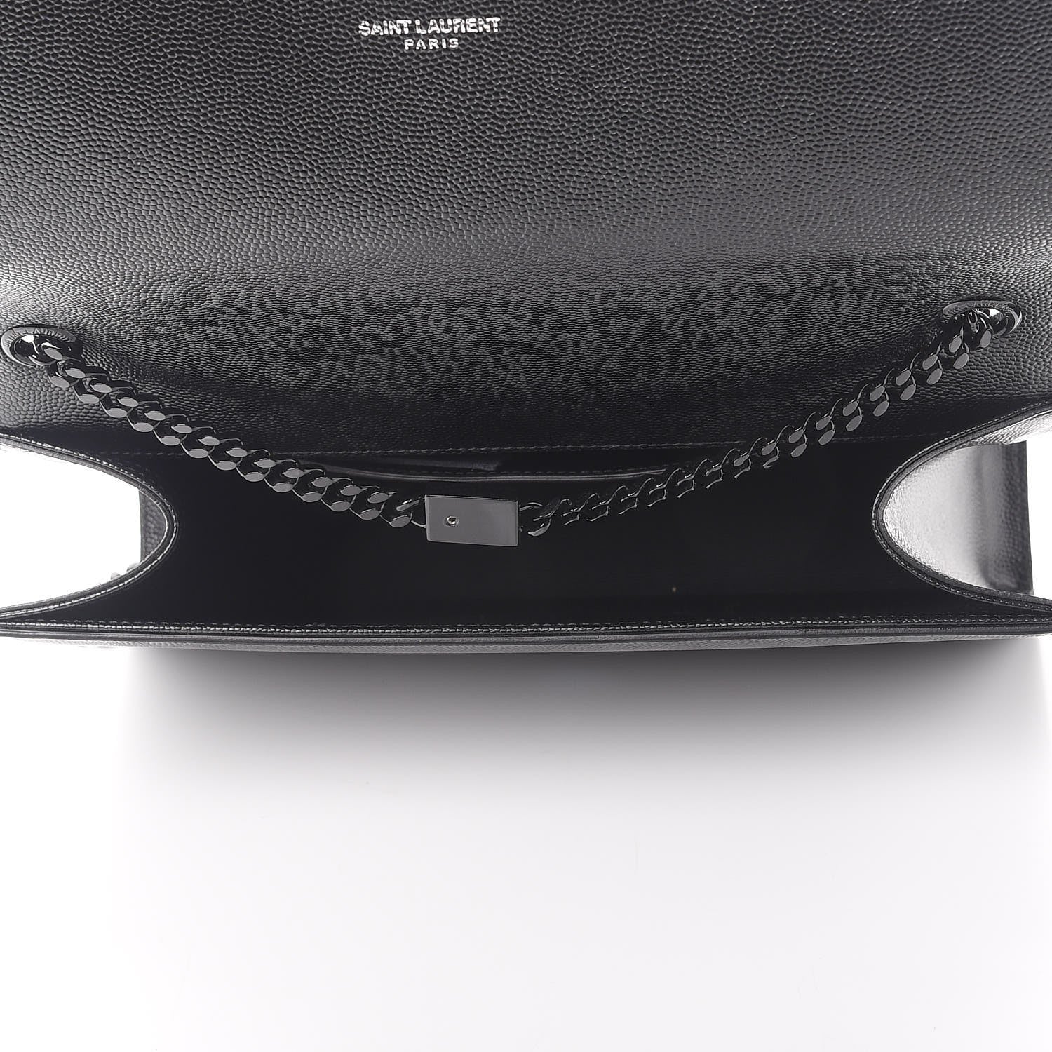 Saint Laurent Grain De Poudre Medium Classic Monogram Kate Satchel Black 5 of 7