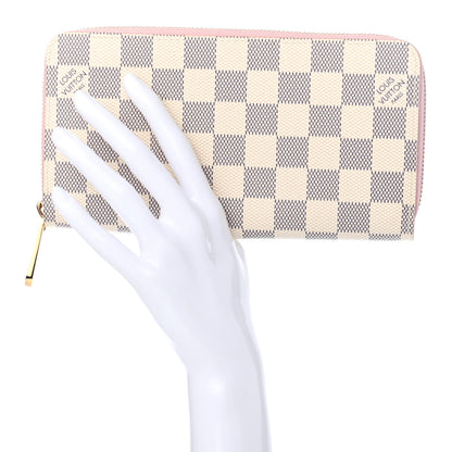 Louis Vuitton Damier Azur Zippy Wallet Rose Ballerine 3 of 14